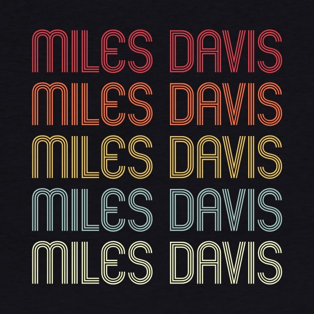 Retro Miles Wordmark Repeat - Vintage Style by Realistic Flamingo